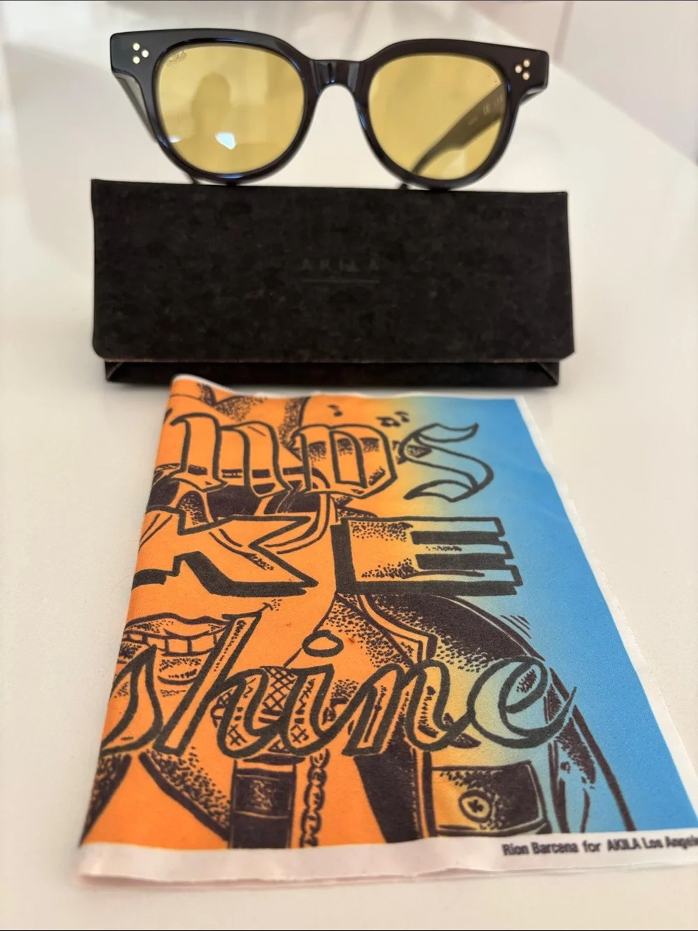 Men's Black Frame Sunglasses with Yellow Lenses